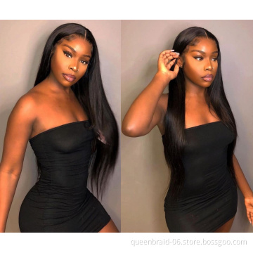 Lace Front Wig Human Hair Straight Wigs For Black Women 4x4 Brazilian Virgin Lace Closure Wigs Pre-Plucked with Baby Hair